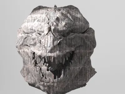 Horror monster head sculpt bust 2 3D model