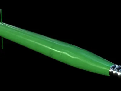 VA-111 Shkval Torpedo Low-poly 3D model