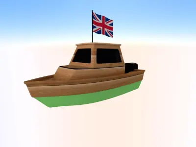 United Kingdom Fishing Boat 3D model