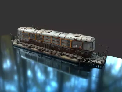Abandoned Riverside -Waterside Tram 3D model