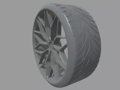 Wheel 05 Low-poly 3D model