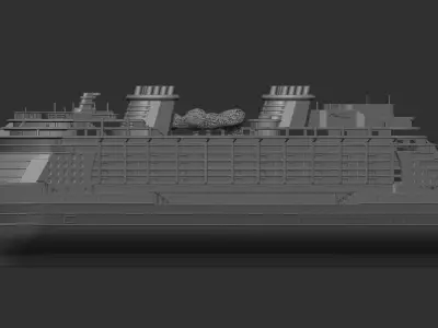 Customisable Cruise Ship Model 3D Printable 3D print model