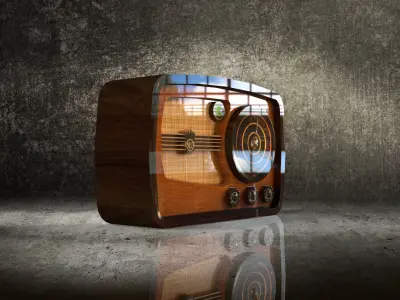 Low Poly Radio 3  maresal3d Low-poly 3D model