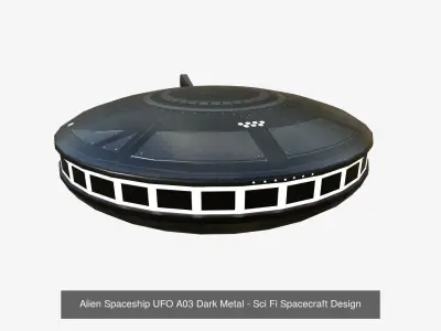 10 Alien Spaceships UFO Collection C Dark Steel - Spacecraft 3D Model Pack