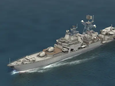 Udaloy Project 1155 Destroyer 3D model