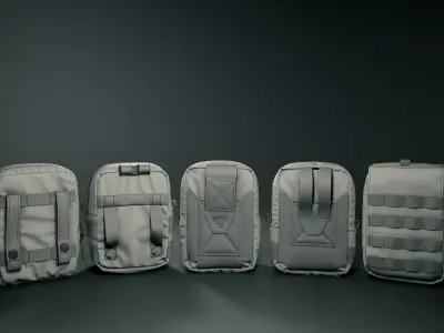 Pouches Pack 3D model