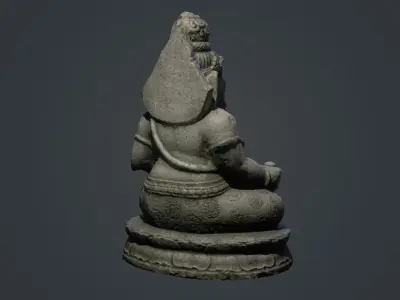 Ancient Statue 02 Low-poly 3D model