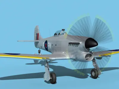 Hawker Hawker Tempest MK1 V04 3D model