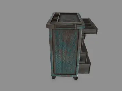 Cupboard metal cabinet with drawers Low-poly 3D model purchase