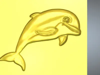 dolphin flat back Free 3D print model
