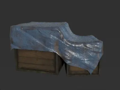 Crates with a Plastic Covering Free low-poly 3D model