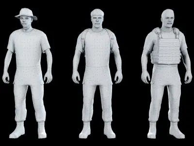 Rebels Low-poly 3D model