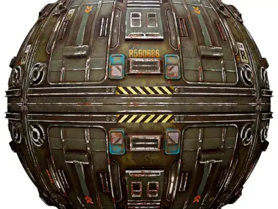 PBR Seamless Sci-Fi Texture 27 Low-poly 3D model