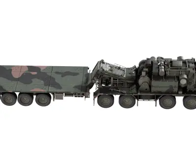 SLT 50 Elefant Tank Transporter Low-poly 3D model