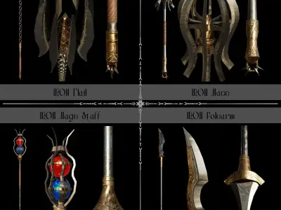 Third Medieval Colection Low-poly 3D model