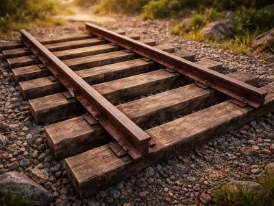 Railway Track 3D Model Game Ready Model Low-poly 3D model