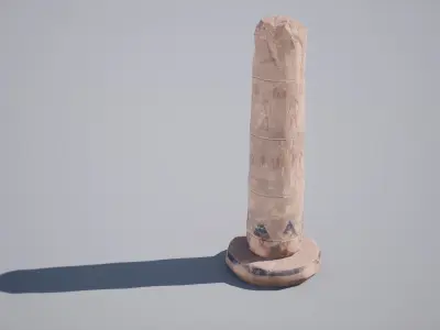 Egyptian Column  Low-poly 3D model purchase