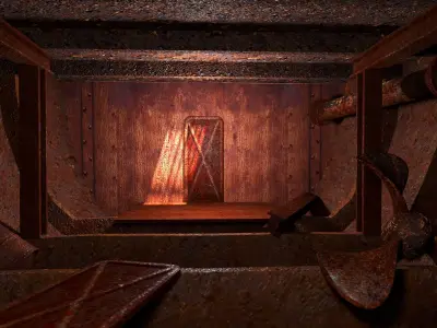 Interior of Old Abandoned Ship 3D model