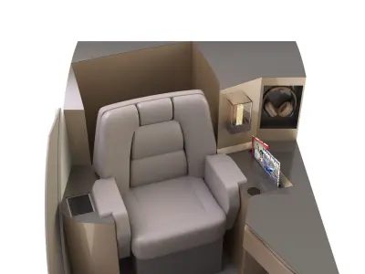 Premium Airplane Seat 3D model