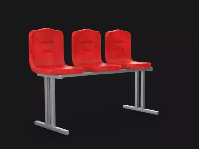 Waiting chair 05 3D model