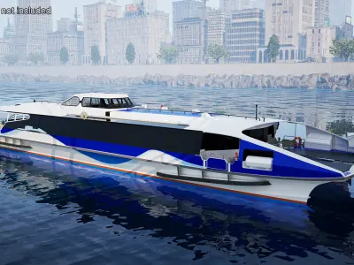 River Bus Boat 3D model