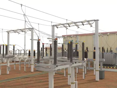 transformer substation 04 3D model