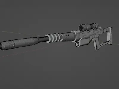 773 Firepuncher Rifle 3D model