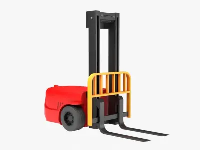 Robot Forklift Low-poly 3D model