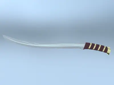 Elven Sword Low-poly 3D model get