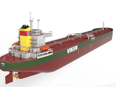 Tanker Panamax  Low-poly 3D model