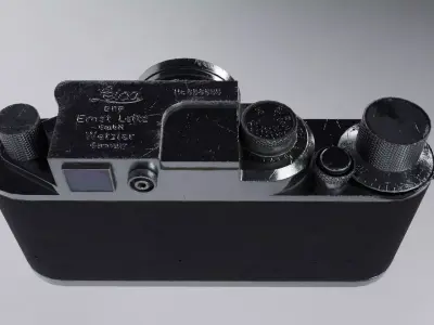 Vintage 35mm Rangefinder Camera - High Detail PBR Low-poly 3D model