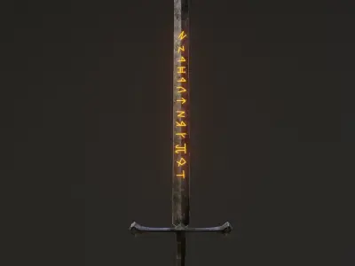 Fantazy Sword Low-poly 3D model