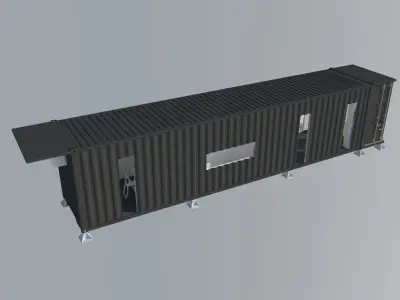 Smart shipping container module 3d model Low-poly 3D model