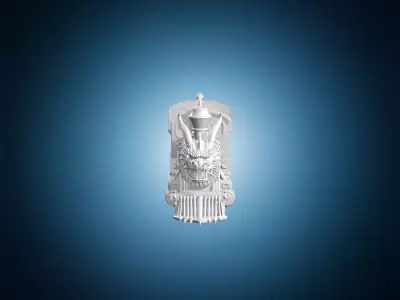 Fantasy Dragon Locomotive 3D Print Model 3D print model