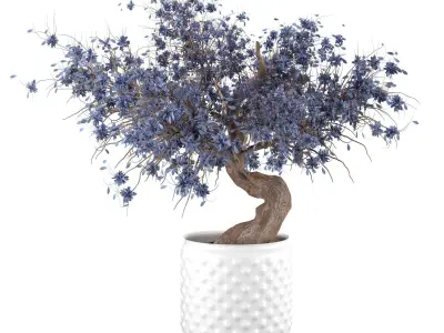 3D Flower-pot bonsai tree Low-poly 3D model