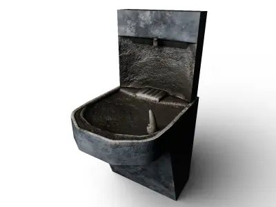 Rusted Water Filter Low-poly 3D model