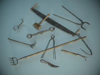 Medieval Torture Tools PBR Low-poly 3D model