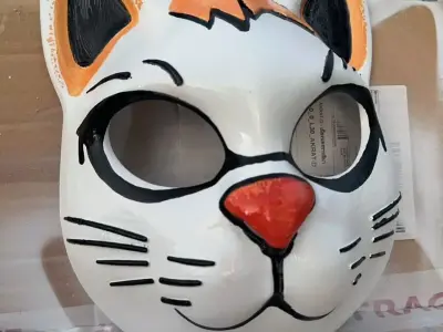 Minimalist Cat Mask with Color Character 3D model Low-poly Low-poly 3D model