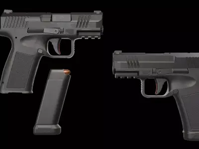 Canik MC9L pistol 9mm Low-poly 3D model