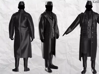 Outfit Military  Marvelous designer Clo3d OBJ mtl FBX ZPRJ 3D model