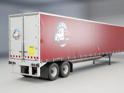Semi-Truck Trailers Collection 3D model