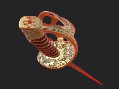 British Royal Guard Sword 1832 Free 3D model