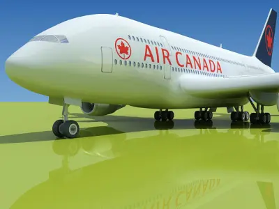 Airbus A380 Air Canada 3D model