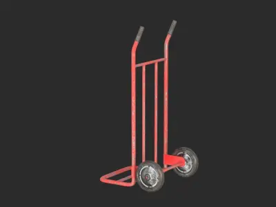 Cargo Trolley for Game Ready Low-poly 3D model
