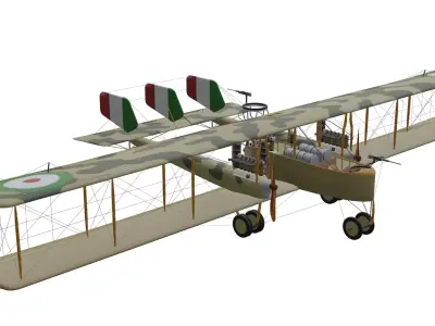 Caproni Ca3 Low-poly 3D model