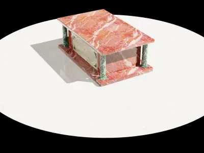 Altar 3D model marble casket Low-poly 3D model