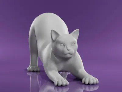 Cat for 3d print Free 3D print model