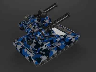 Gatling Tank 3D model