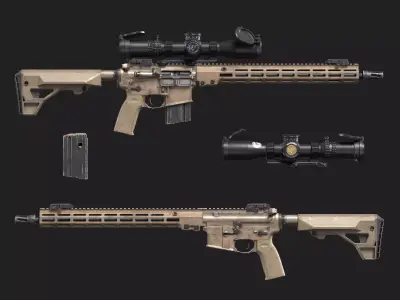 Geissele GFR-x ARC Rifle Low-poly 3D model