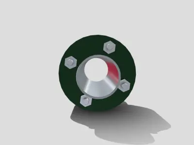 Machine - Pipe Flange Low-poly 3D model
